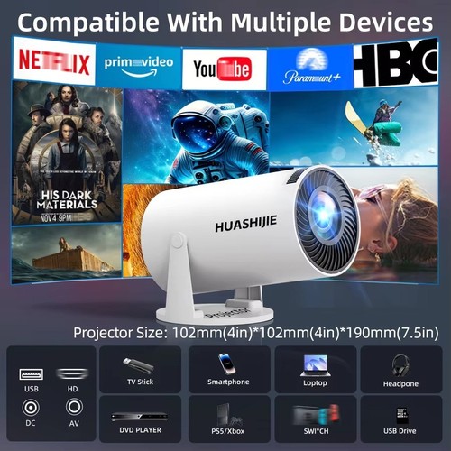 Proiettore smart 1080p - proiettore, wifi