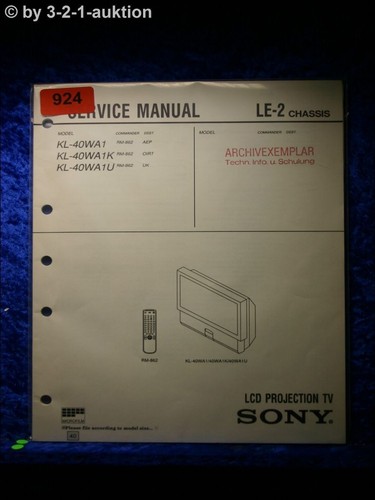 Sony service manual 40wa1 - service, k