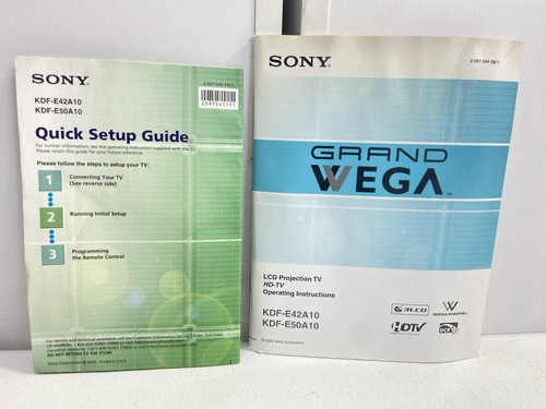 Sony grand wega kdf e42a10 - sony,