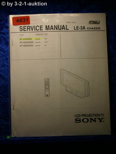 Sony manuale servizio kf - manuale,