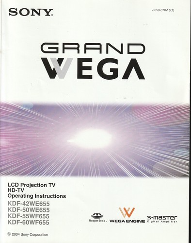 Sony grand wega lcd - grand, proiezione